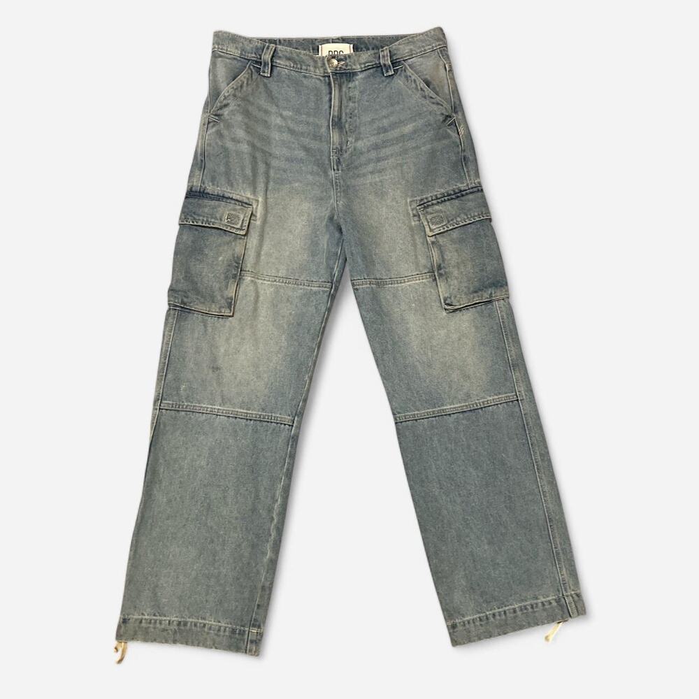 BDG Skate Fit Baggy Light Wash Cargo Blue Jeans size 34